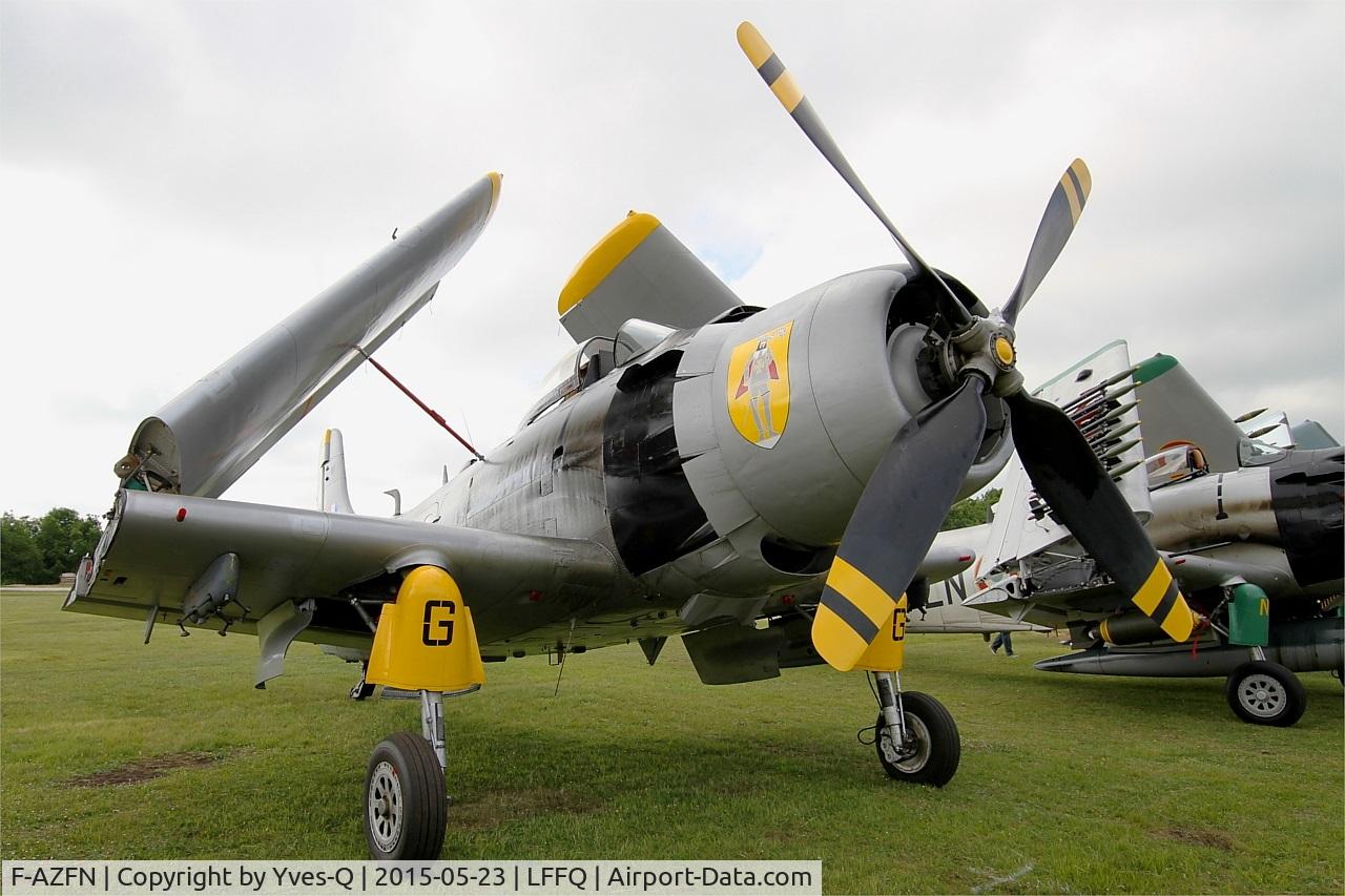 F-AZFN, Douglas AD-4N Skyraider C/N 7609, Douglas AD-4N Skyraider, Static display, La Ferté-Alais airfield (LFFQ) Airshow 2015