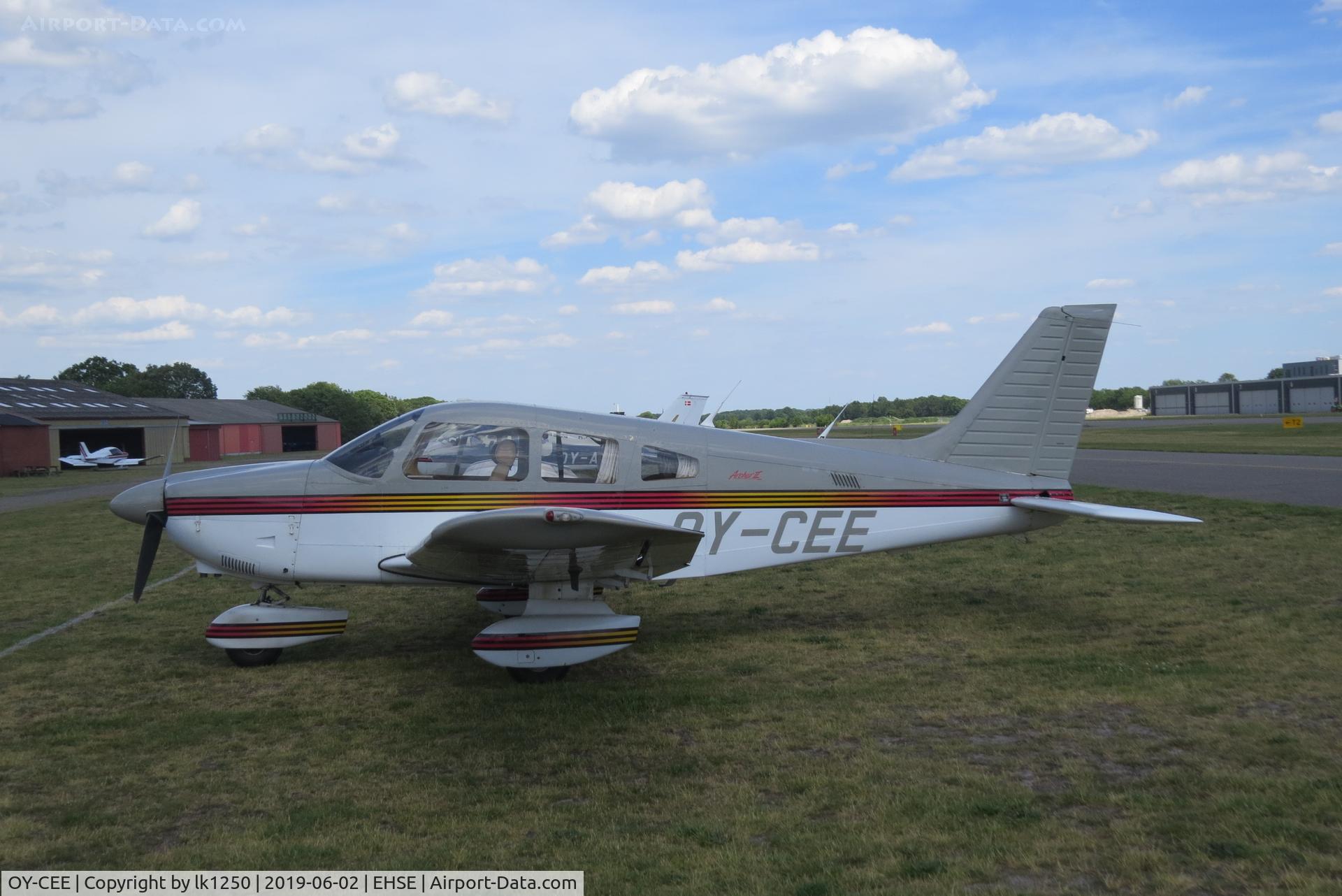 OY-CEE, 1988 Piper PA-28-181 C/N 28-90053, Plane made a fuel stop while returning from a fly-in at Guernsey