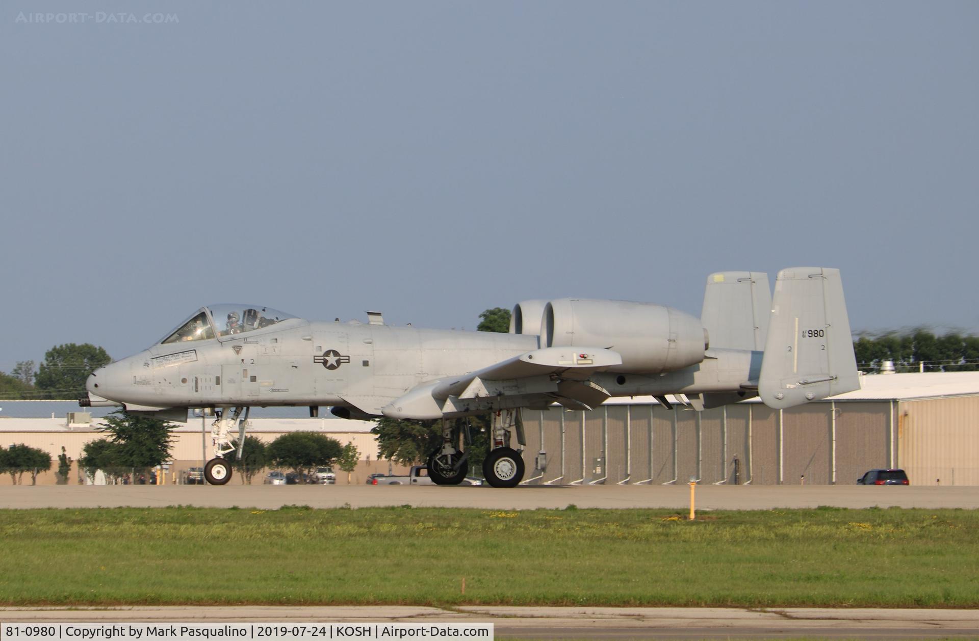 81-0980, 1980 Fairchild Republic A-10A Thunderbolt II C/N A10-0675, Fairchild Republic A-10A