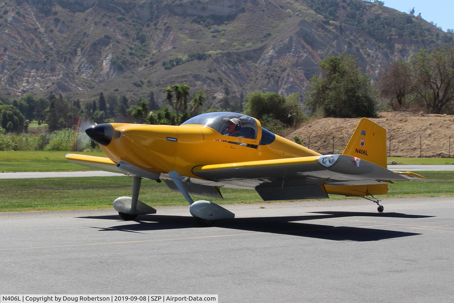 N406L, 2008 Vans RV-6 C/N 936, Vans RV-6, Lycoming O-320 160 Hp, taxi back