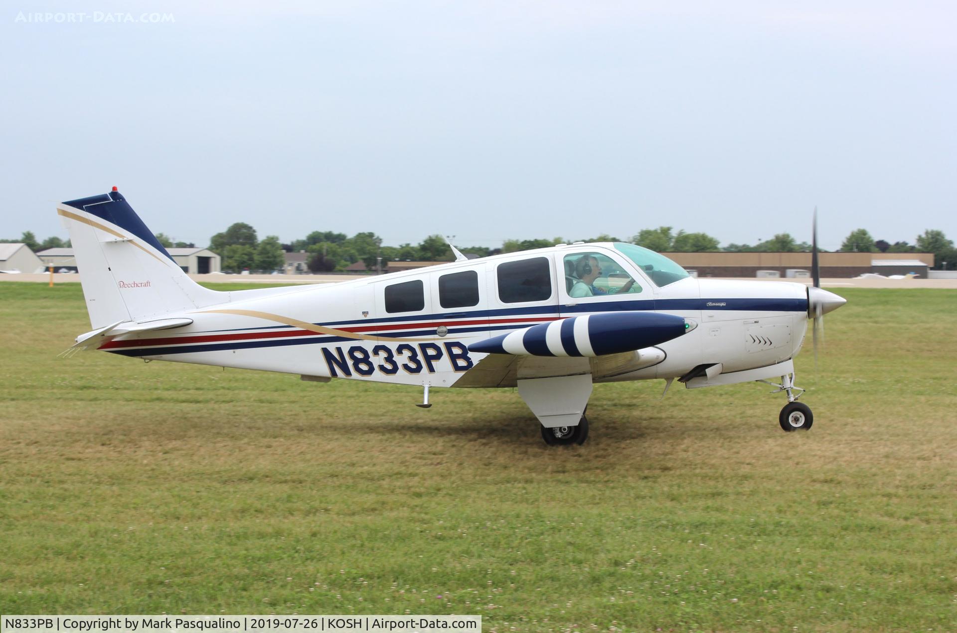 N833PB, 1986 Beech A36 Bonanza 36 C/N E2338, Beech A36