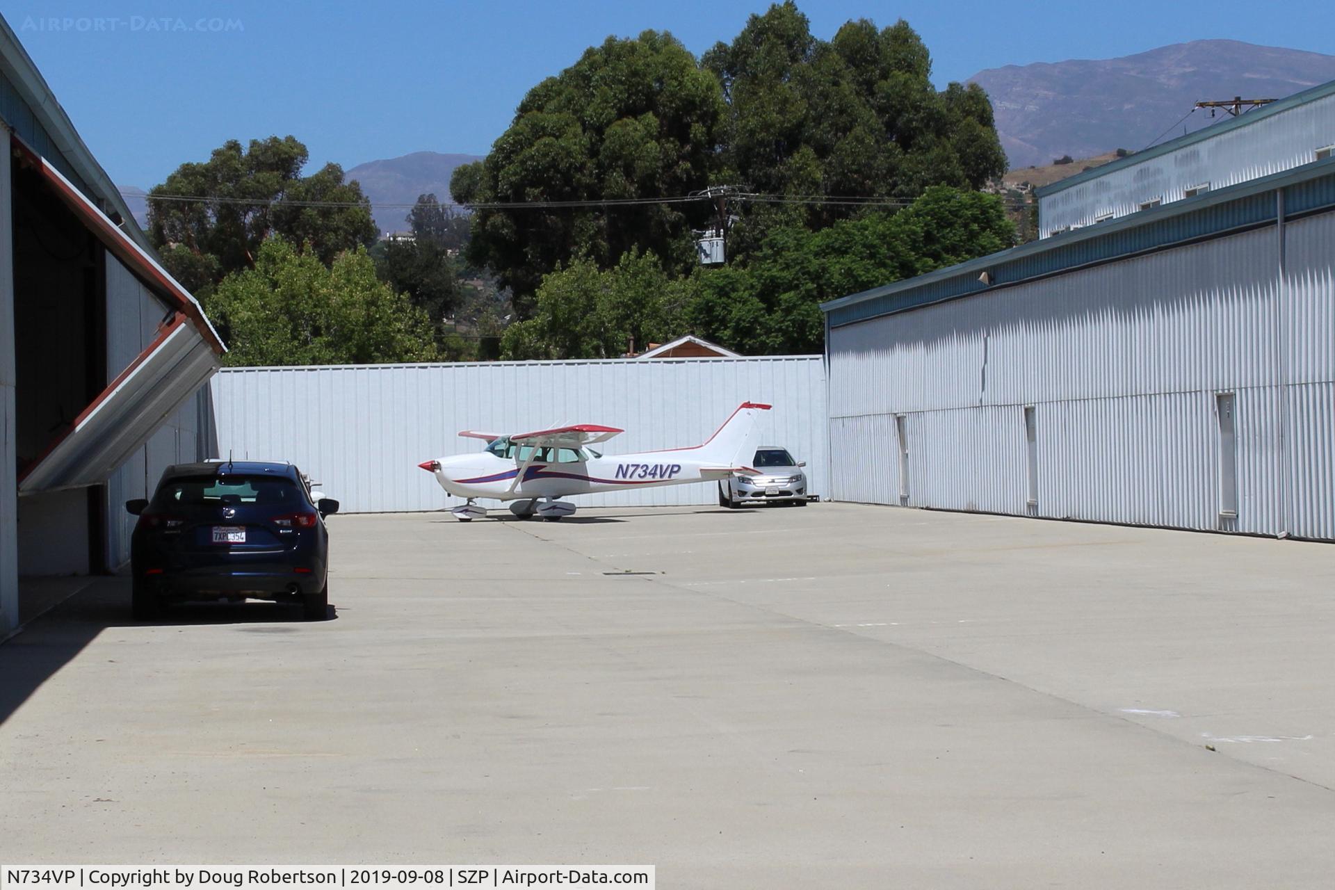 N734VP, 1977 Cessna 172N C/N 17269151, 1977 Cessna 172N SKYHAWK, Lycoming O-320-H2AD 160 Hp, near it's hangar