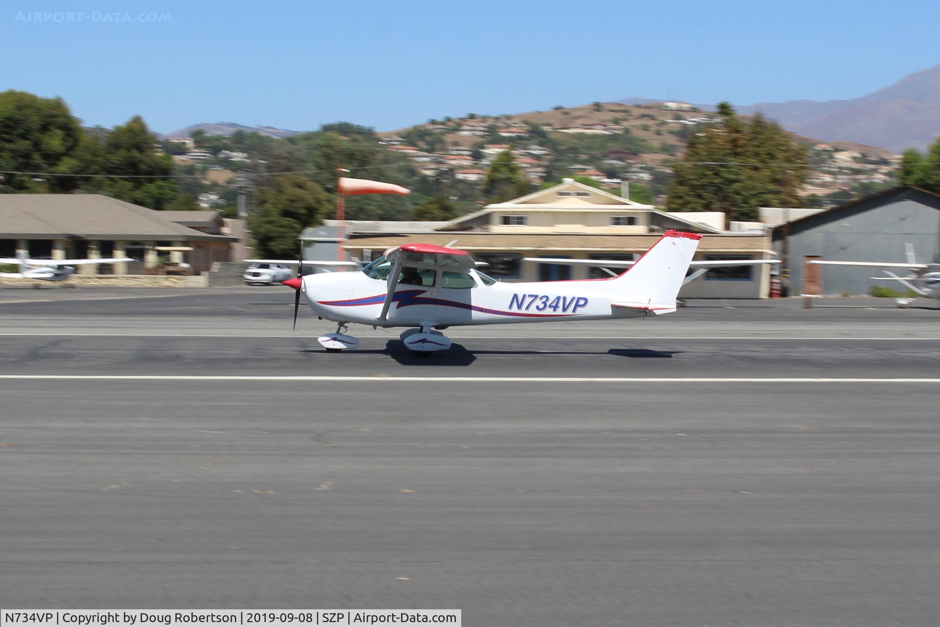 N734VP, 1977 Cessna 172N C/N 17269151, 1977 Cessna 172N SKYHAWK, Lycoming O-320-H2AD 160 Hp, takeoff roll Rwy 22