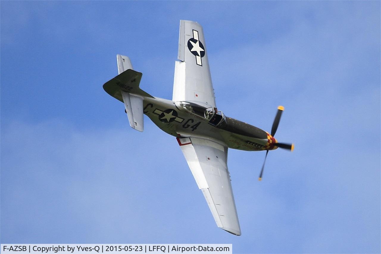 F-AZSB, 1944 North American P-51D Mustang C/N 122-40967, North American P-51D Mustang, On display, La Ferté-Alais (LFFQ) Air show 2015