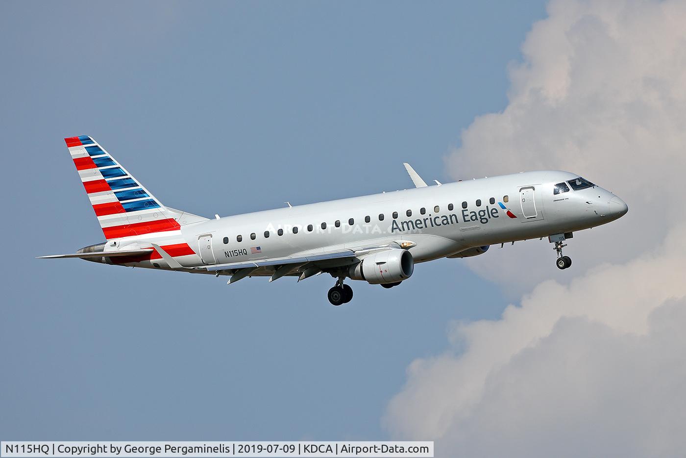 N115HQ, 2007 Embraer 175LR (ERJ-170-200LR) C/N 17000182, Turning final for runway 19