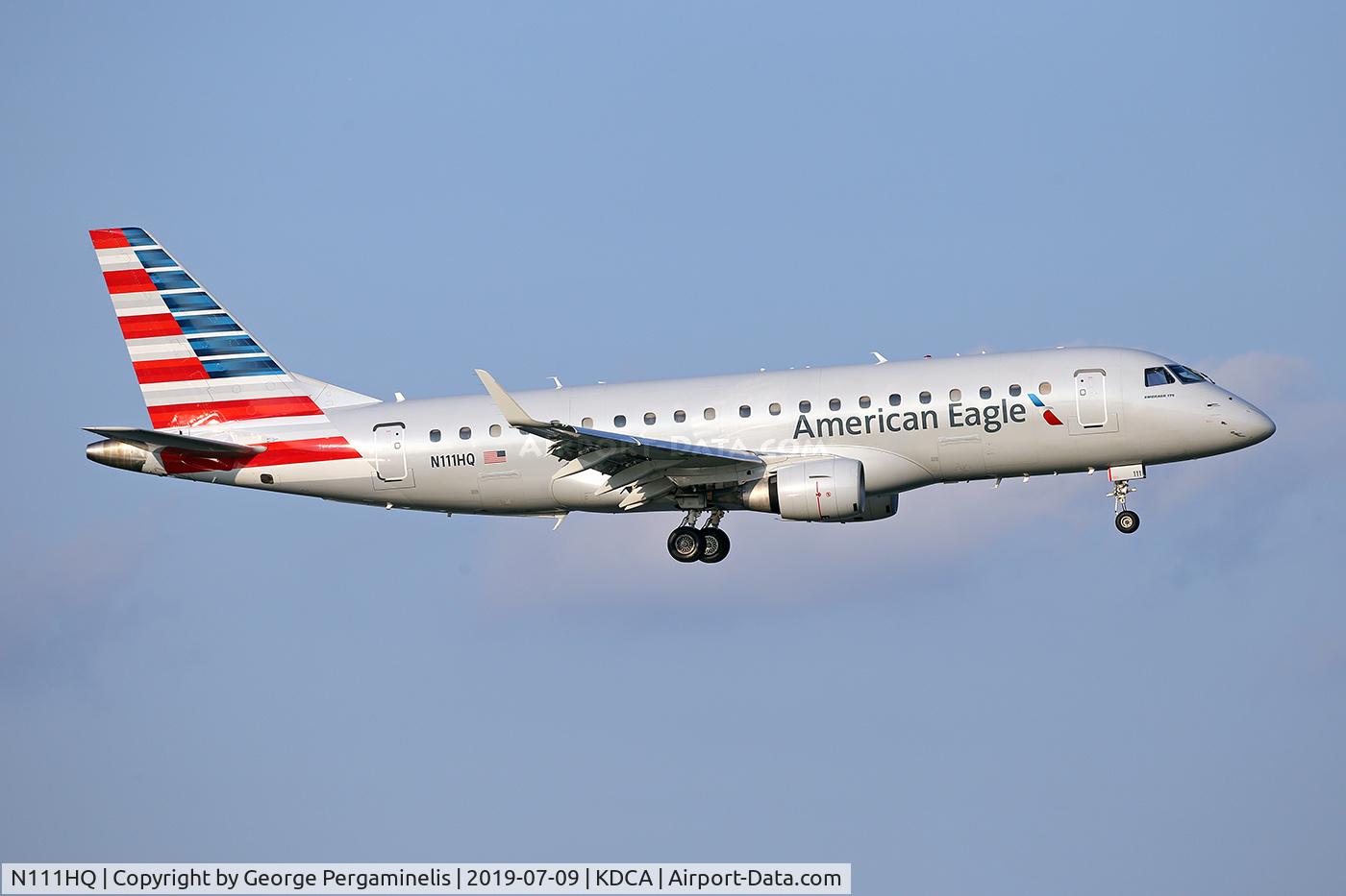 N111HQ, 2007 Embraer 175LR (ERJ-170-200LR) C/N 17000173, Turning final for runway 19