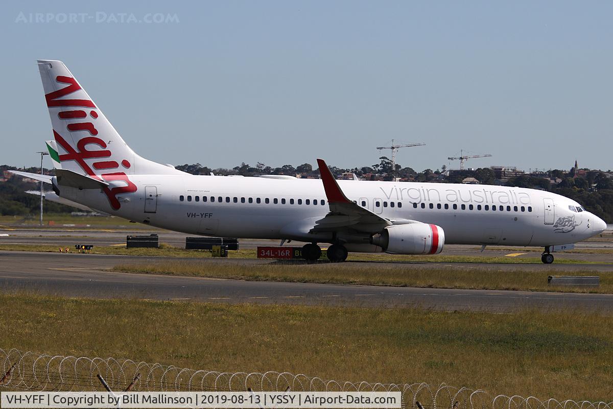 VH-YFF, 2011 Boeing 737-8FE C/N 40994, taxi from 3-4R