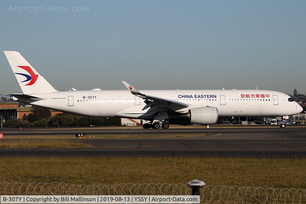 B-307Y, 2019 Airbus A350-941 C/N 291, taxiing from 3-4R