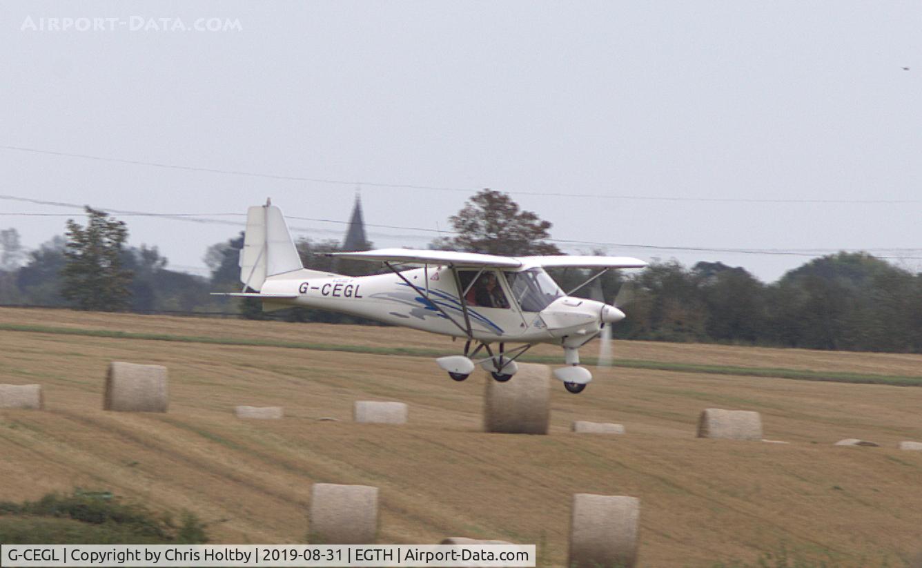 G-CEGL, 2006 Comco Ikarus C42 FB80 C/N 0609-6848, Aerosport Ikarus landing at Old Warden