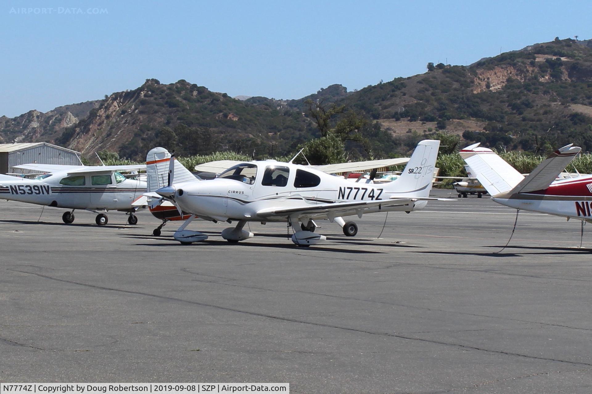 N7774Z, 2005 Cirrus SR22 C/N 1345, 2005 CIRRUS SR22, Continental IO-550-N 310 Hp, on Transient Ramp