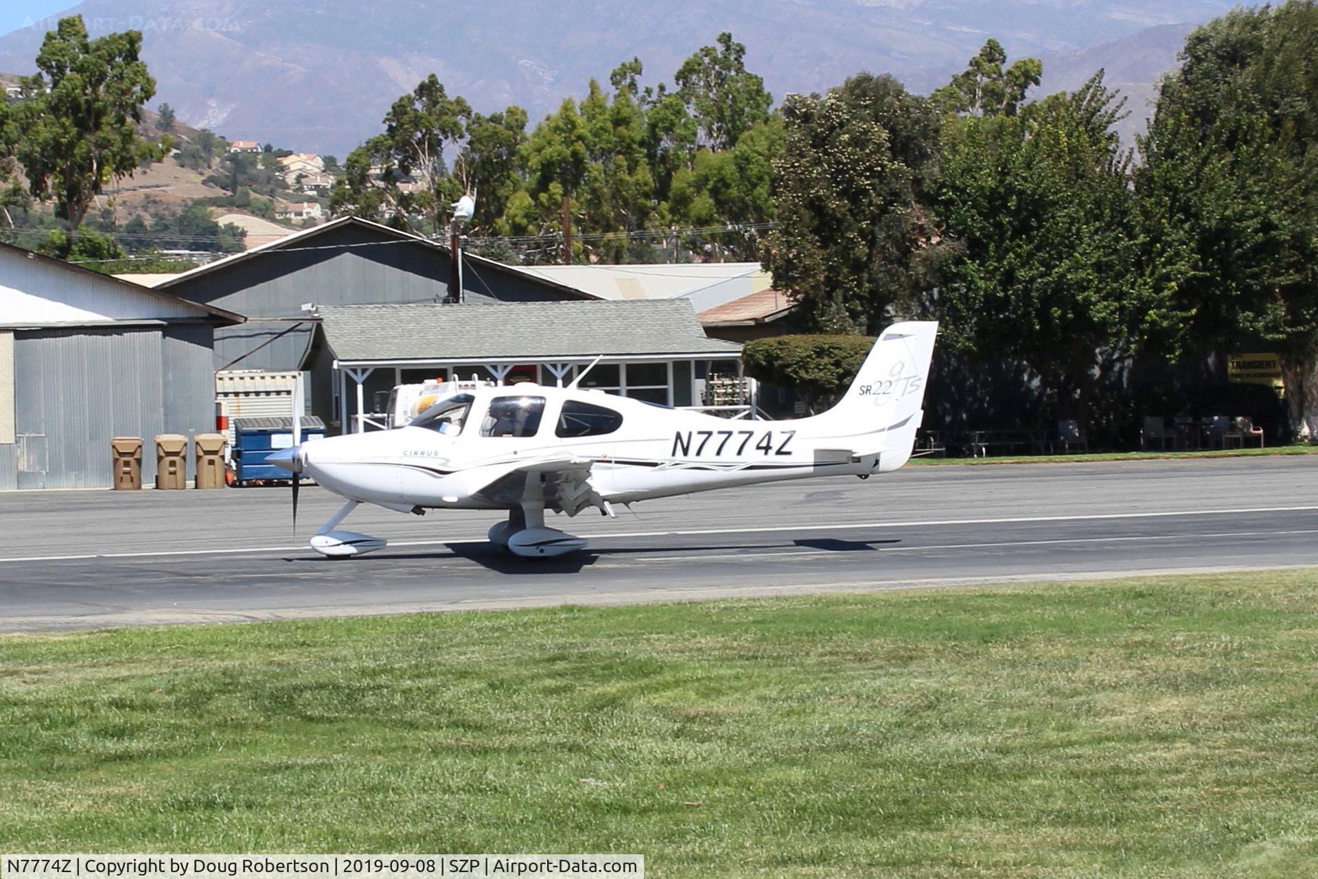 N7774Z, 2005 Cirrus SR22 C/N 1345, 2005 Cirrus SR22, Continental IO-550-N 310 Hp, landing roll Rwy 22