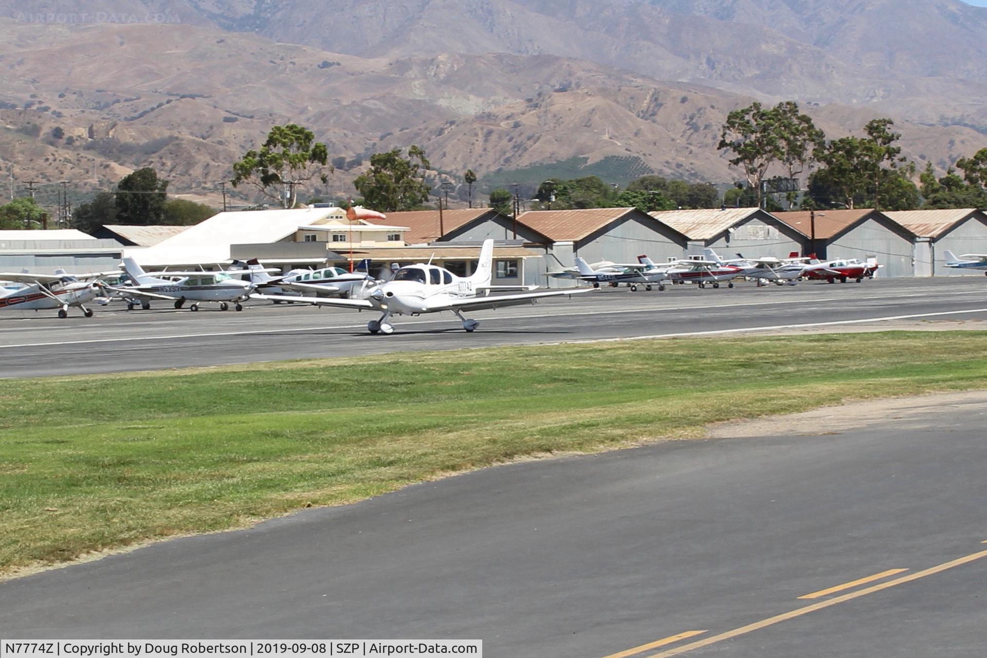 N7774Z, 2005 Cirrus SR22 C/N 1345, 2005 Cirrus SR22, Continental IO-550-N 310 Hp, landing roll Rwy 22