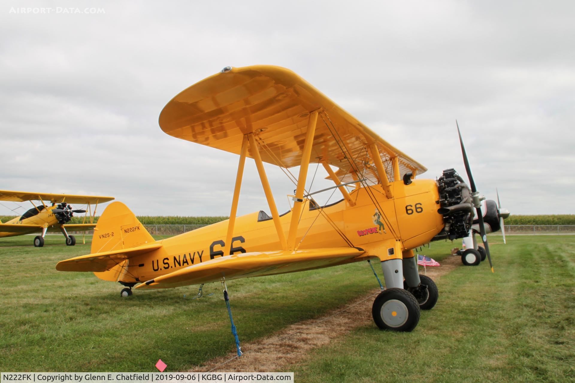 N222FK, 1943 Boeing A75 C/N 75-4559, PT-17 42-16396