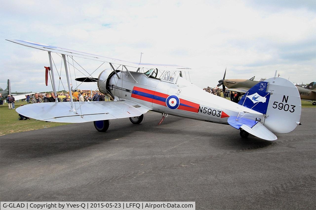 G-GLAD, 1939 Gloster Gladiator Mk2 C/N G5/75751, Gloster Gladiator II, Static display, La Ferté-Alais (LFFQ) Air show 2015