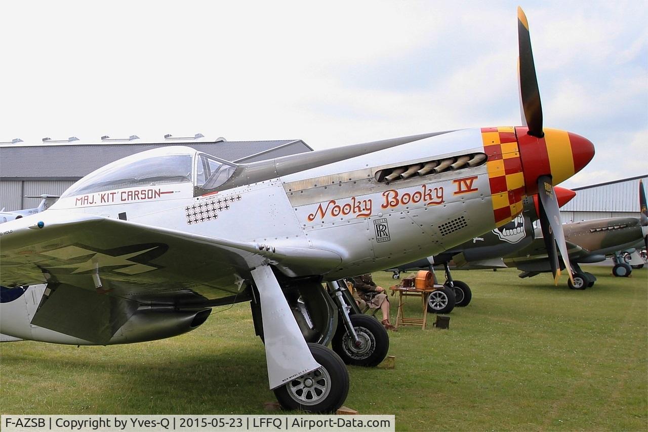 F-AZSB, 1944 North American P-51D Mustang C/N 122-40967, North American P-51D Mustang, Static park, La Ferté-Alais (LFFQ) Air show 2015