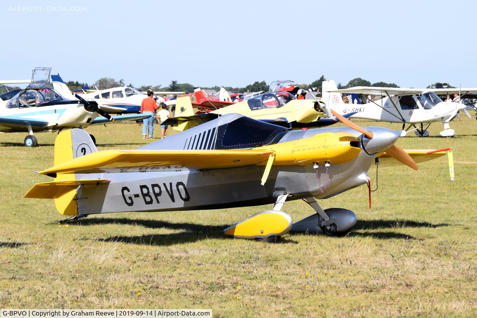 G-BPVO, 1973 Cassutt IIIM Racer C/N DG1, Parked at Just landed at, Bury St Edmunds, Rougham Airfield, UK.