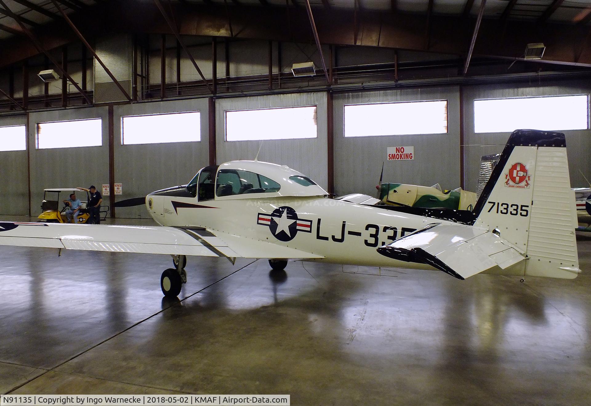 N91135, 1946 North American Navion (NA-145) C/N NAV-4-29, North American (NA-145) Navion at the Midland Army Air Field Museum, Midland TX