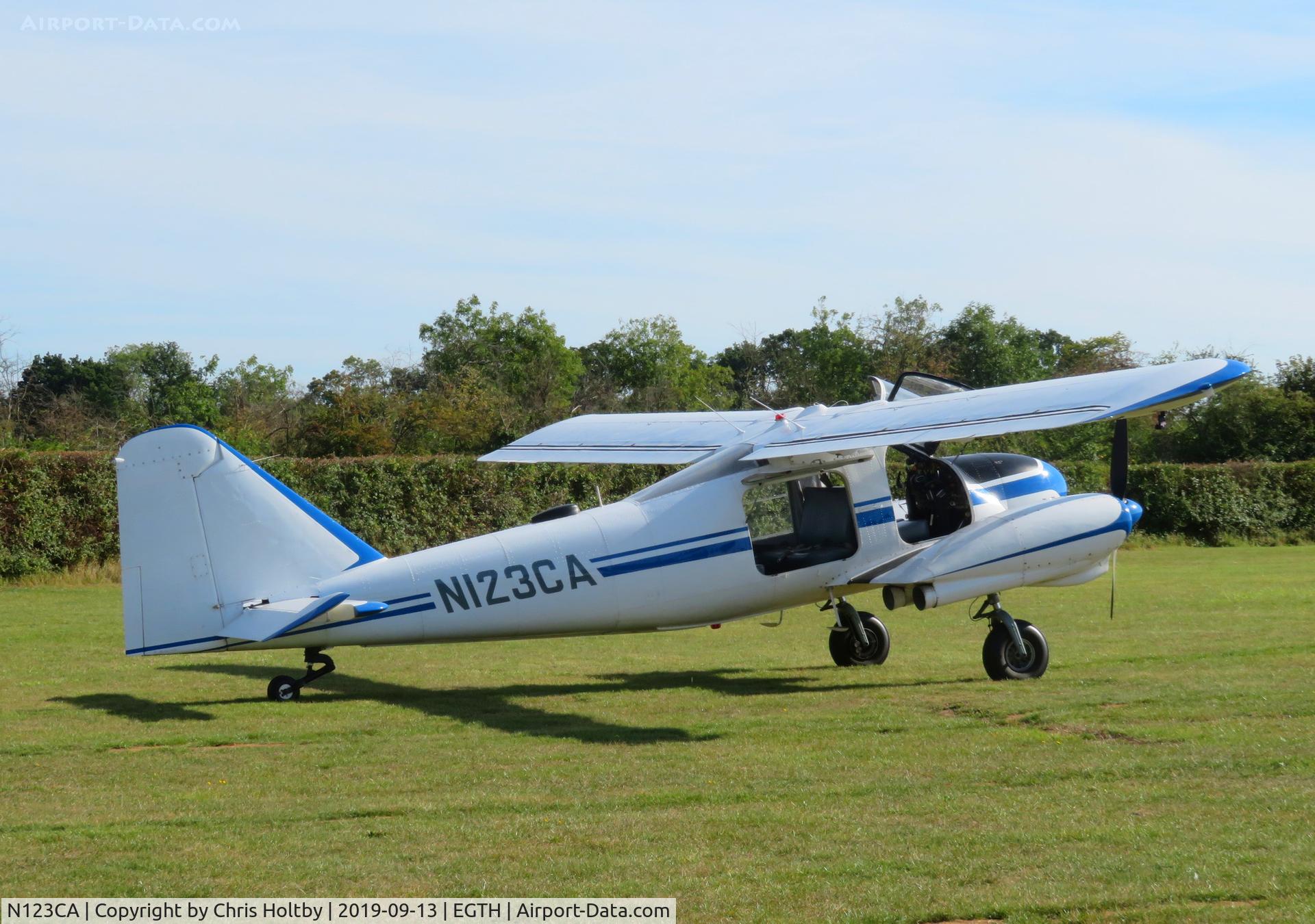 N123CA, 1964 Dornier Do-28A-1 C/N 3051, Parked as a visitor to Old Warden