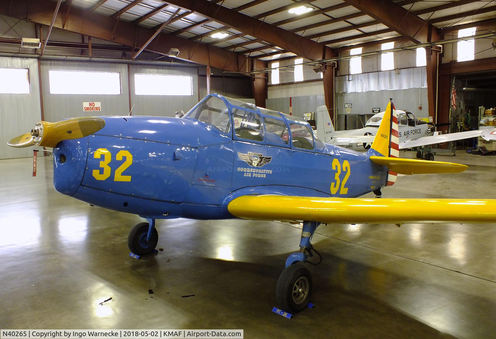 N40265, 1941 Fairchild M-62A-4 C/N T41-562, Fairchild M-62A-4 (PT-26) at the Midland Army Air Field Museum, Midland TX