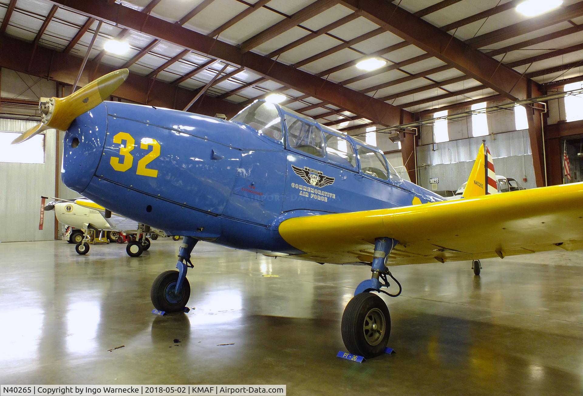 N40265, 1941 Fairchild M-62A-4 C/N T41-562, Fairchild M-62A-4 (PT-26) at the Midland Army Air Field Museum, Midland TX