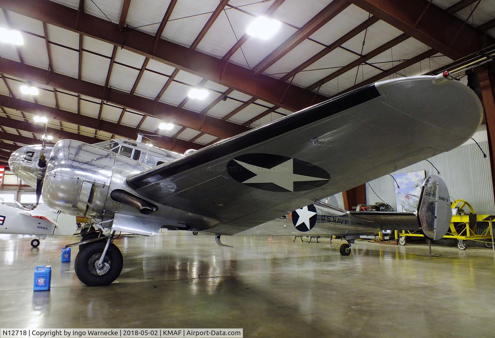 N12718, 1942 Beech UC-45J Expeditor C/N 39750, Beechcraft UC-45J Navigator at the Midland Army Air Field Museum, Midland TX