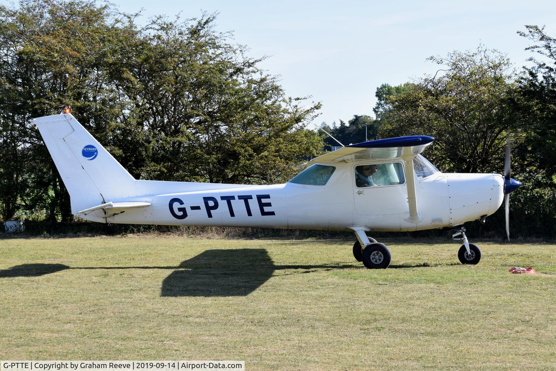 G-PTTE, 1978 Cessna 152 C/N 152-82516, Just landed at, Bury St Edmunds, Rougham Airfield, UK.
