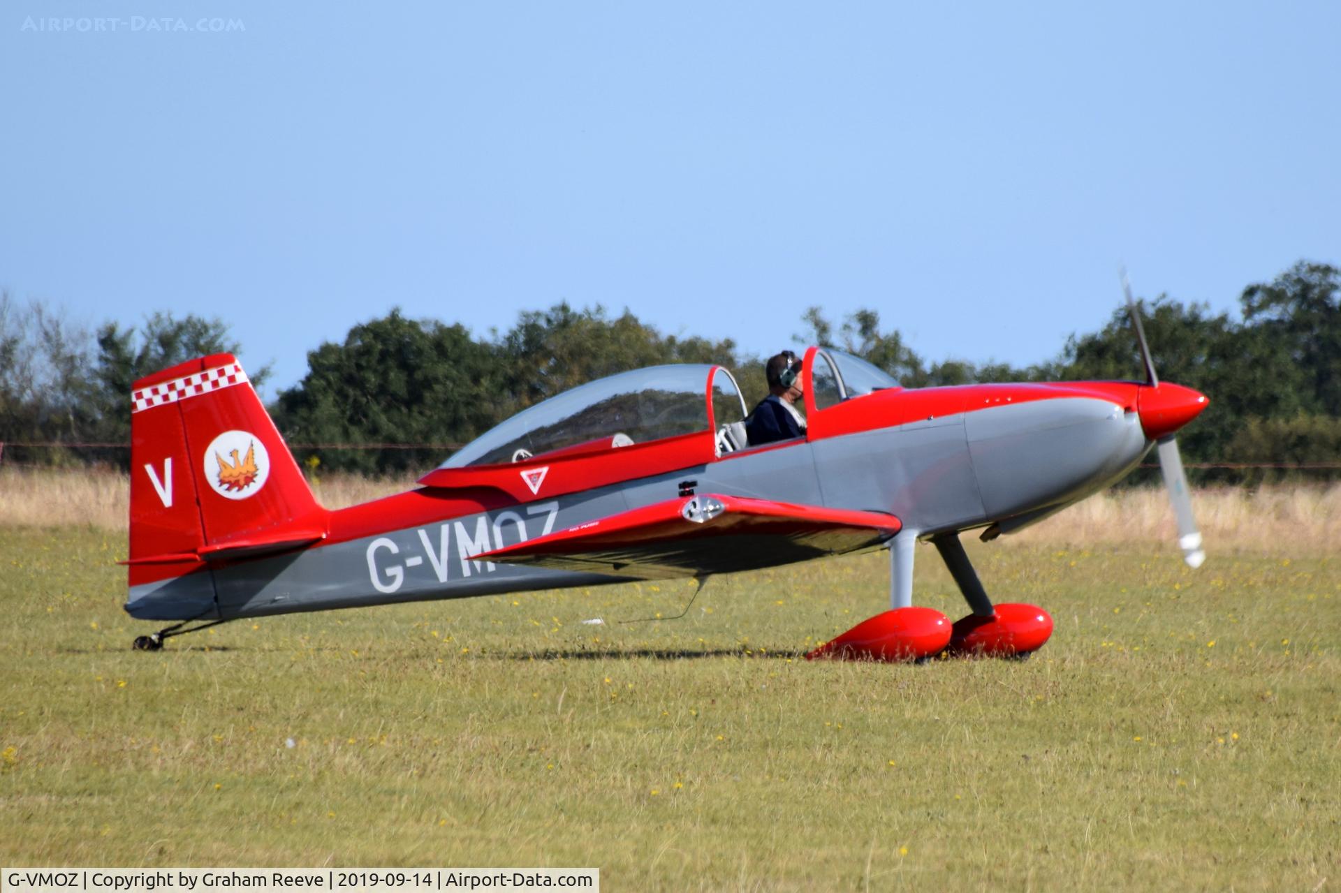 G-VMOZ, 2014 Vans RV-8 C/N LAA 303-15029, Just landed at, Bury St Edmunds, Rougham Airfield, UK.