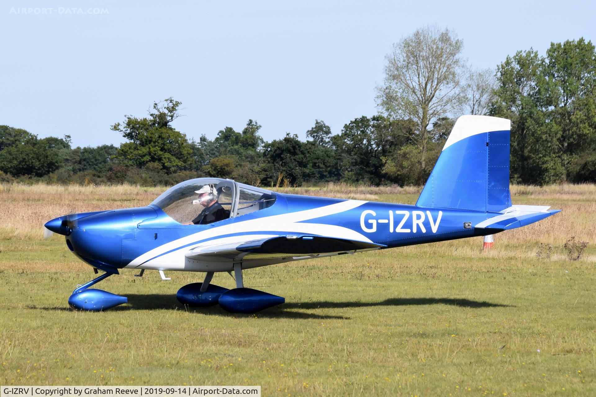 G-IZRV, 2018 Vans RV-12 C/N LAA 363-15496, Just landed at, Bury St Edmunds, Rougham Airfield, UK.