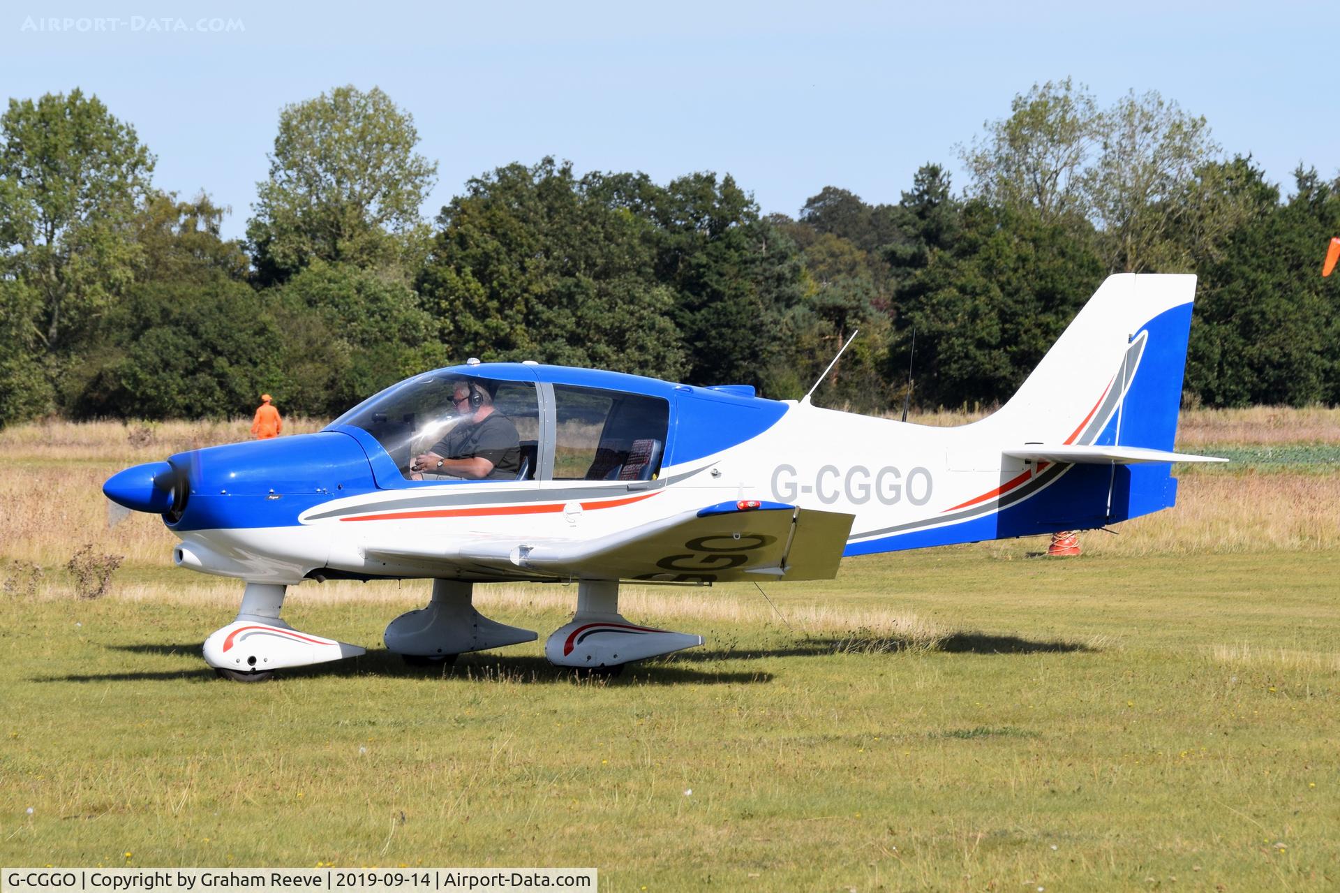 G-CGGO, 1987 Robin DR-400-180 Regent Regent C/N 1756, Just landed at, Bury St Edmunds, Rougham Airfield, UK.