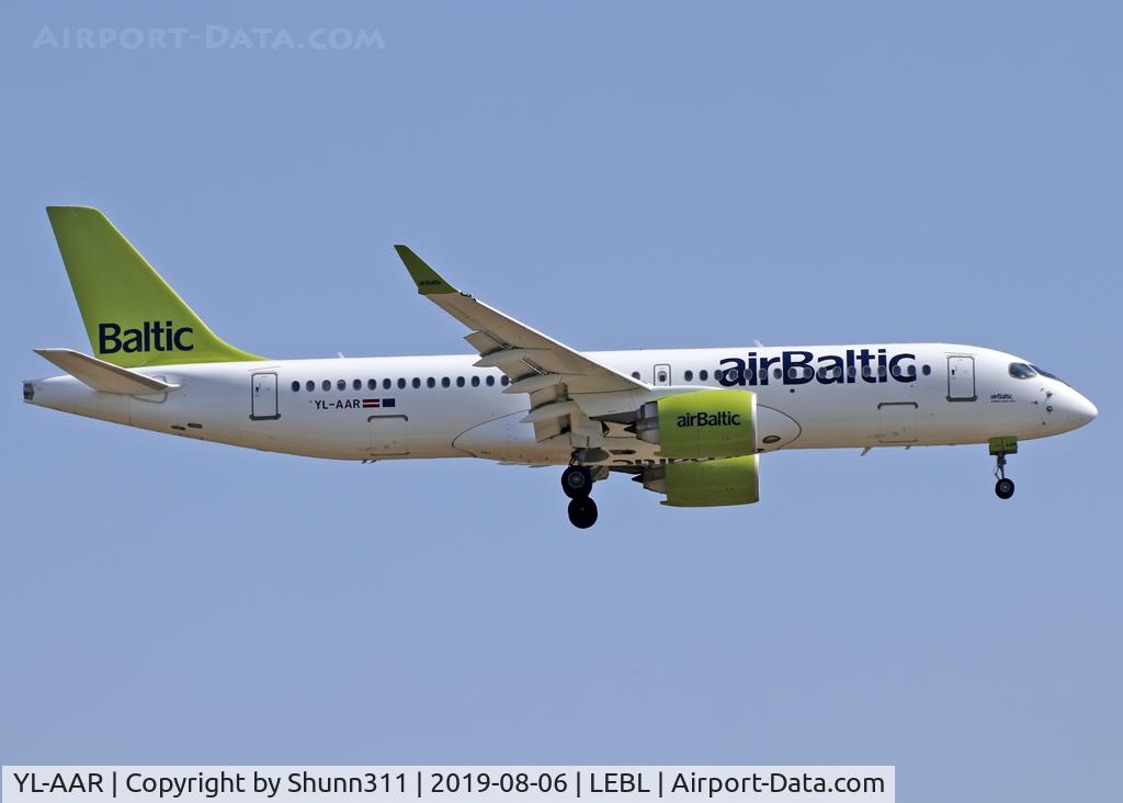 YL-AAR, 2019 Airbus A220-300 C/N 55053, Landung rwy 25R
