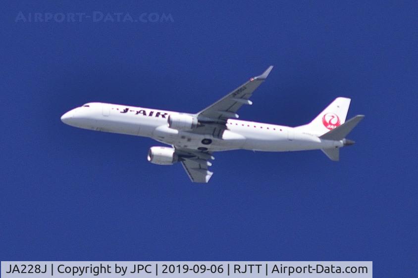 JA228J, 2018 Embraer 170STD C/N 720, White on a deep blue sky