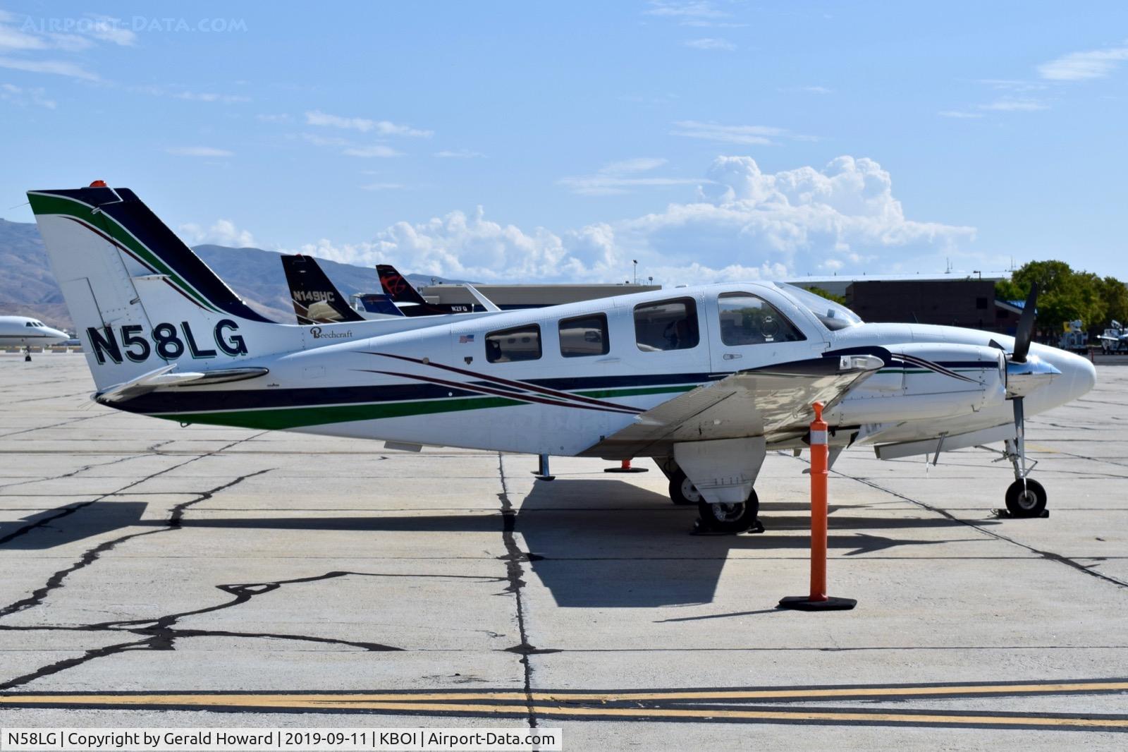 N58LG, 1981 Beech 58P Baron C/N TJ-393, Parked on the south GA ramp.