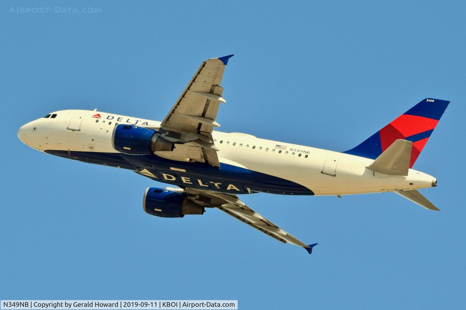 N349NB, 2002 Airbus A319-114 C/N 1815, Departing RWY 28R.