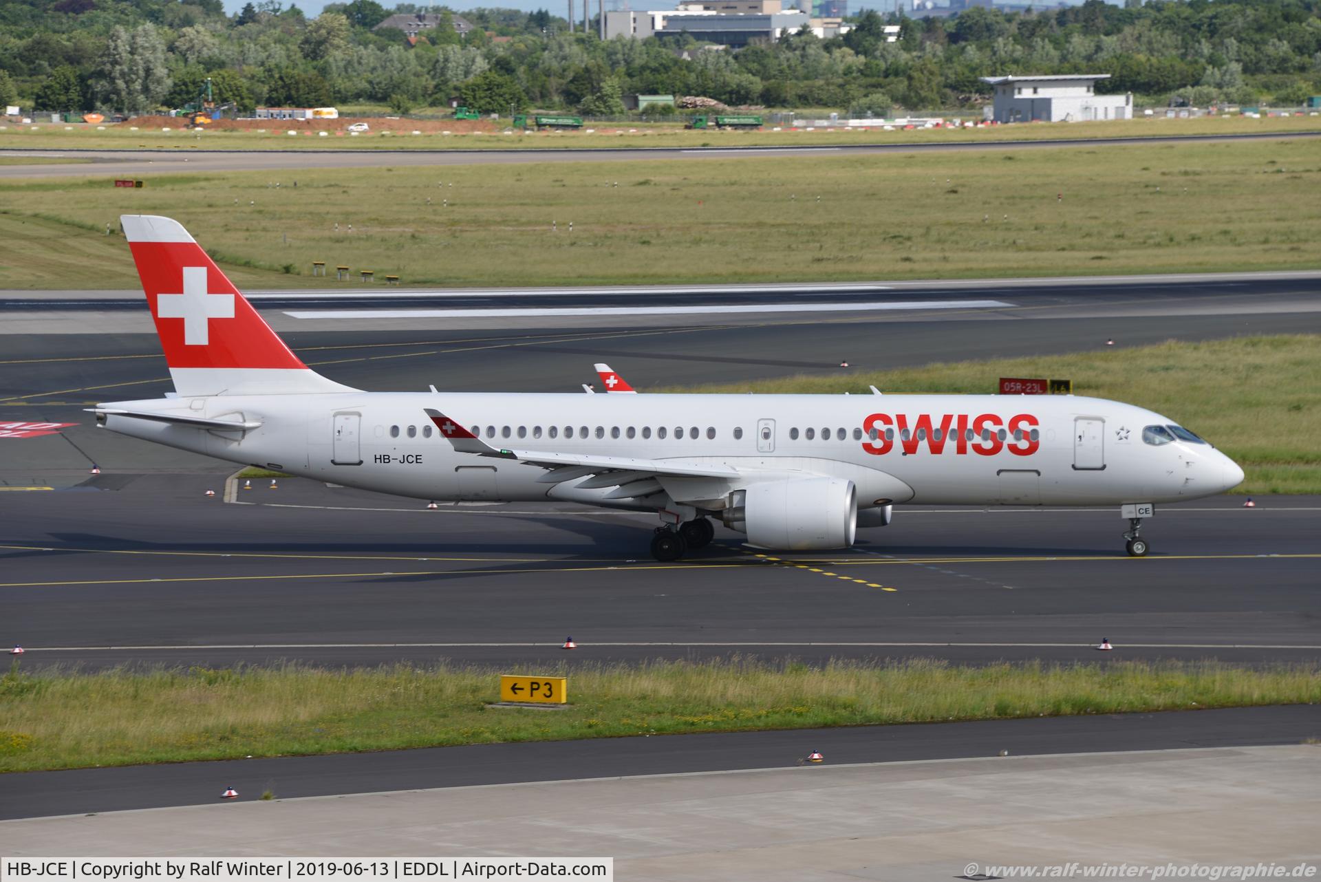 HB-JCE, 2017 Bombardier CSeries CS300 (BD-500-1A11) C/N 55014, Airbus A220-300 - LX SWR Swiss International Air Lines - 55014 - HBJCE - 13.06.2019 - DUS