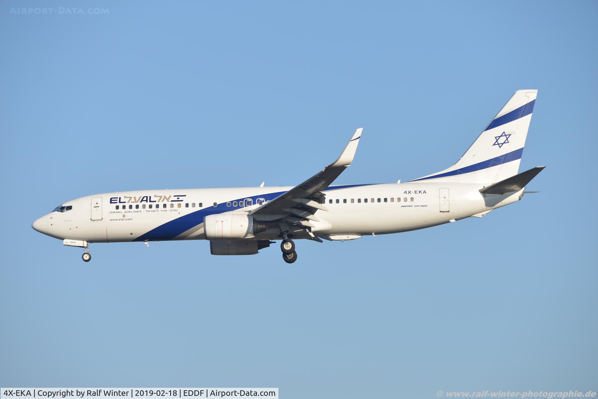 4X-EKA, 1999 Boeing 737-858 C/N 29957, Boeing 737-858(W) - LY ELY Al Al Israel Airlines 'Tiberias' - 29957 - 4X-EKA - 18.02.2019 - FRA