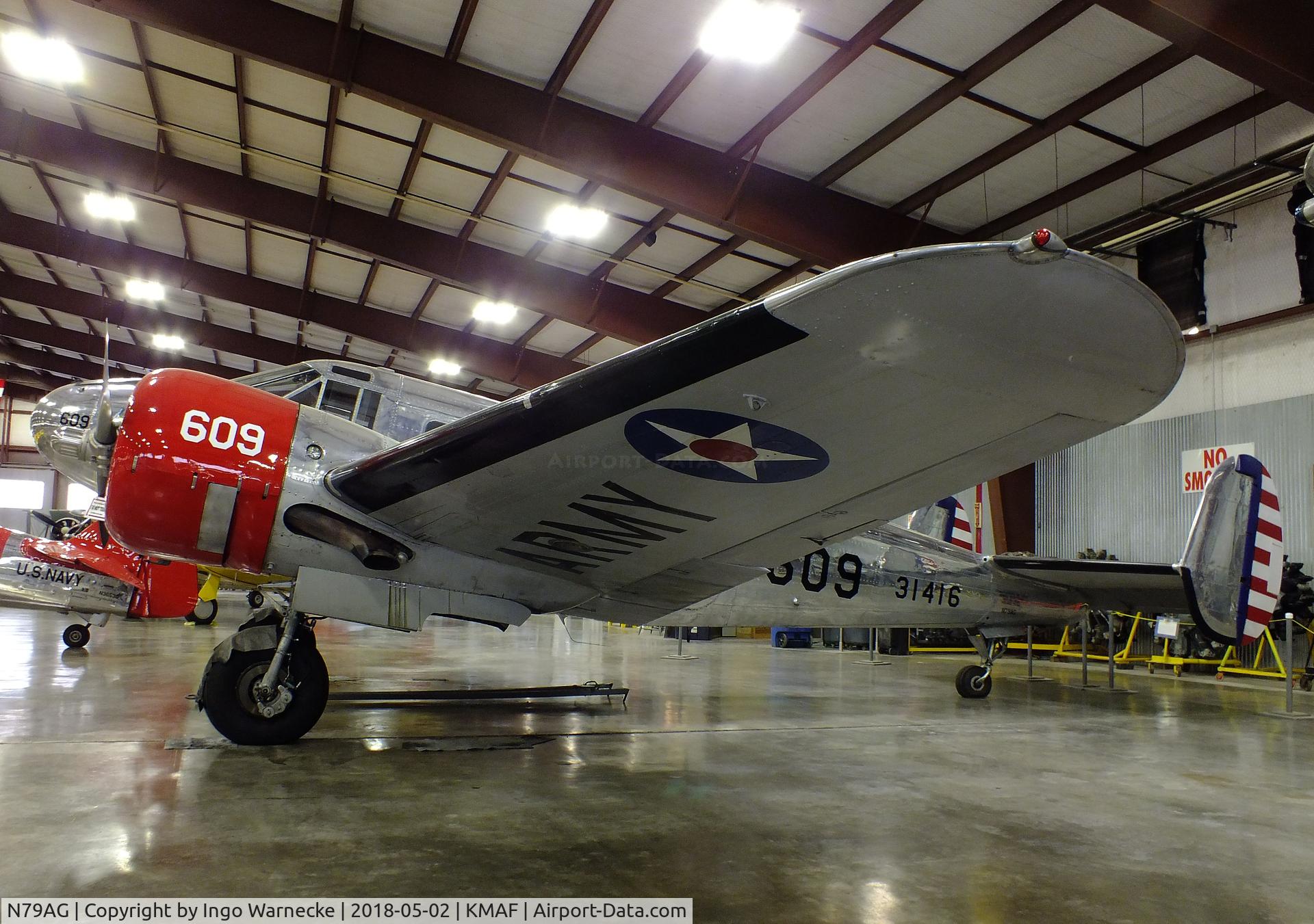 N79AG, 1952 Beech D18S C/N A-806, Beechcraft D18S Twin Beech at the Midland Army Air Field Museum, Midland TX
