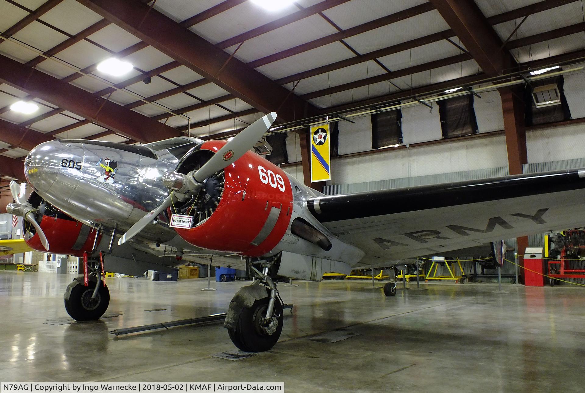 N79AG, 1952 Beech D18S C/N A-806, Beechcraft D18S Twin Beech at the Midland Army Air Field Museum, Midland TX