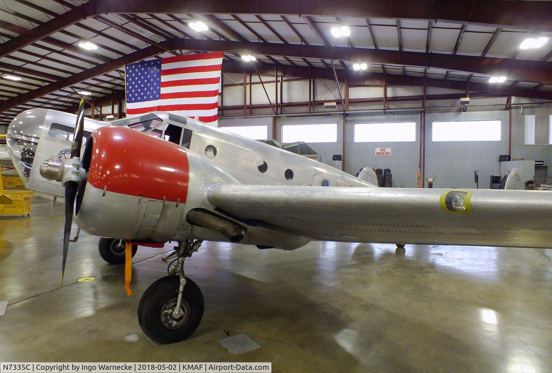 N7335C, 1942 Beech T-11 Kansan C/N 4630, Beechcraft AT-11 Kansan at the Midland Army Air Field Museum, Midland TX