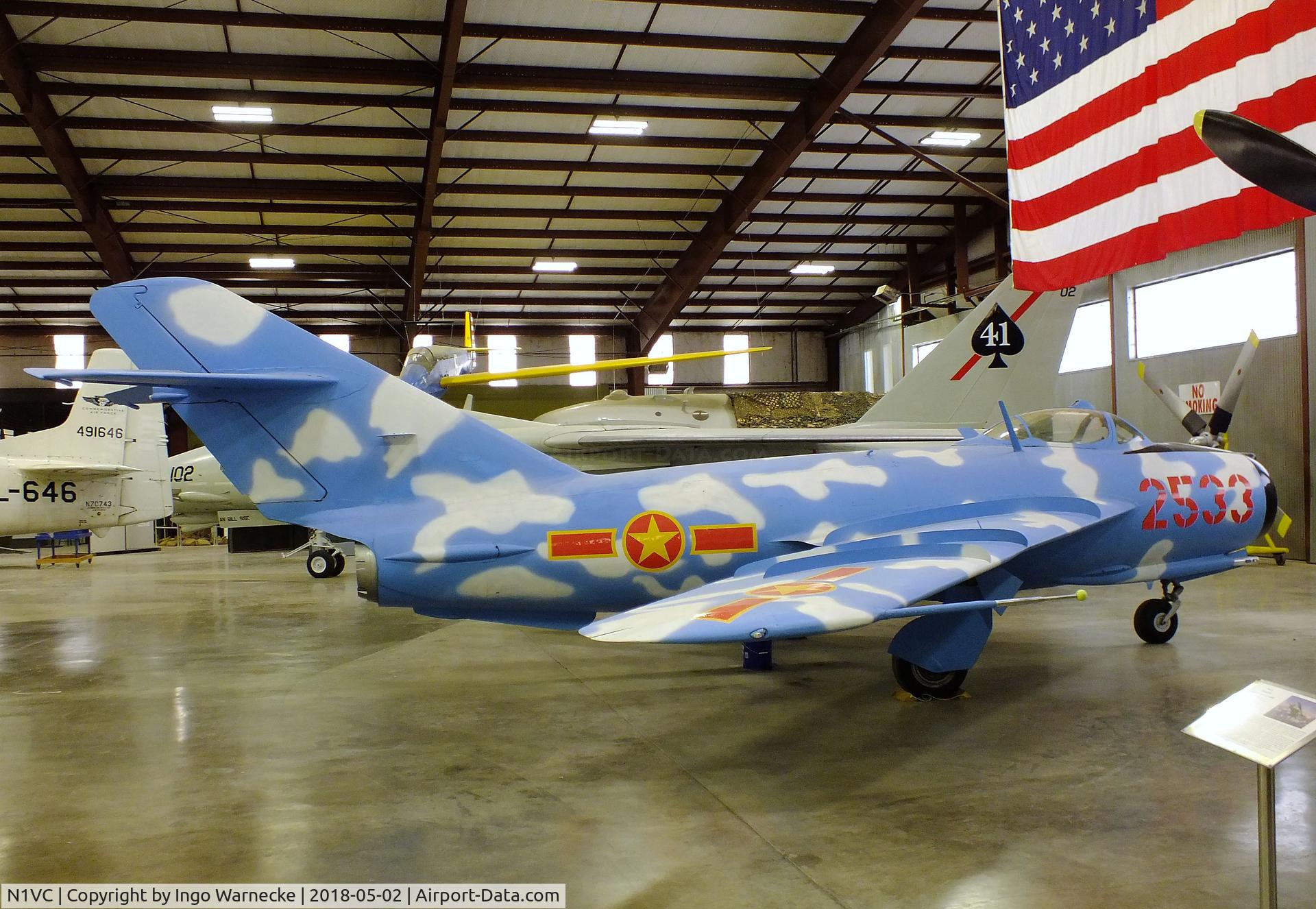 N1VC, 1956 Shenyang F4 C/N 2705, Shenyang J-5 (chinese version of MiG-17F FRESCO-C)  at the Midland Army Air Field Museum, Midland TX