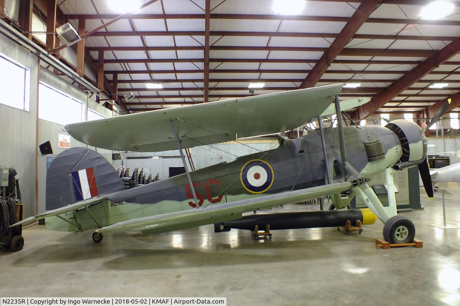 N2235R, Fairey Swordfish A/NA4 C/N A14250B15564, Fairey Swordfish (I or II) at the Midland Army Air Field Museum, Midland TX