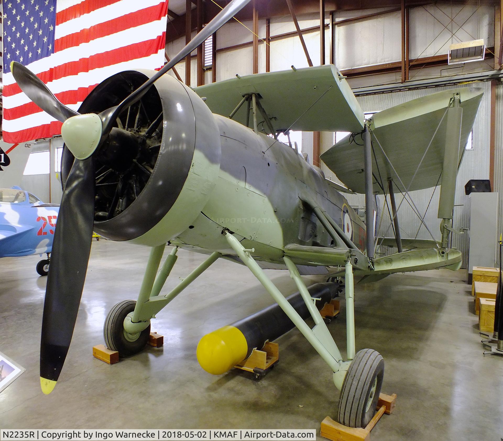 N2235R, Fairey Swordfish A/NA4 C/N A14250B15564, Fairey Swordfish (I or II) at the Midland Army Air Field Museum, Midland TX