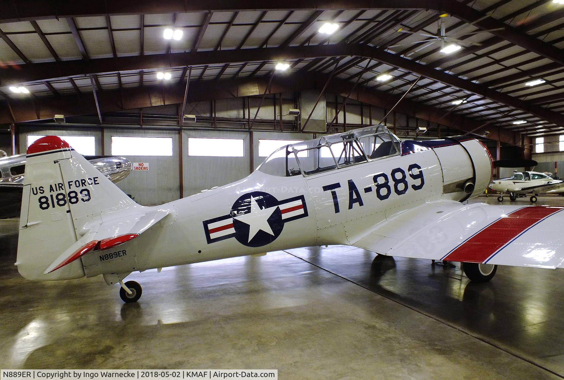 N889ER, North American AT-6F C/N 44-81889, North American AT-6F Texan at the Midland Army Air Field Museum, Midland TX