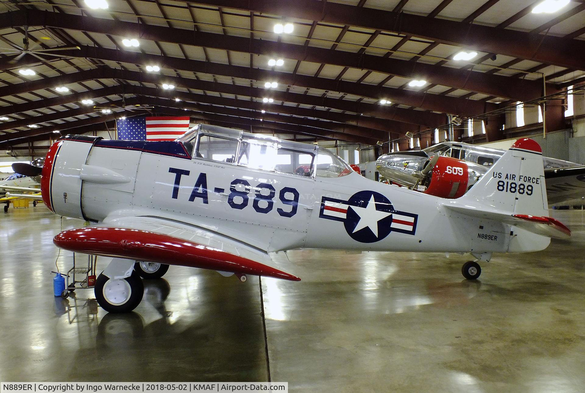 N889ER, North American AT-6F C/N 44-81889, North American AT-6F Texan at the Midland Army Air Field Museum, Midland TX