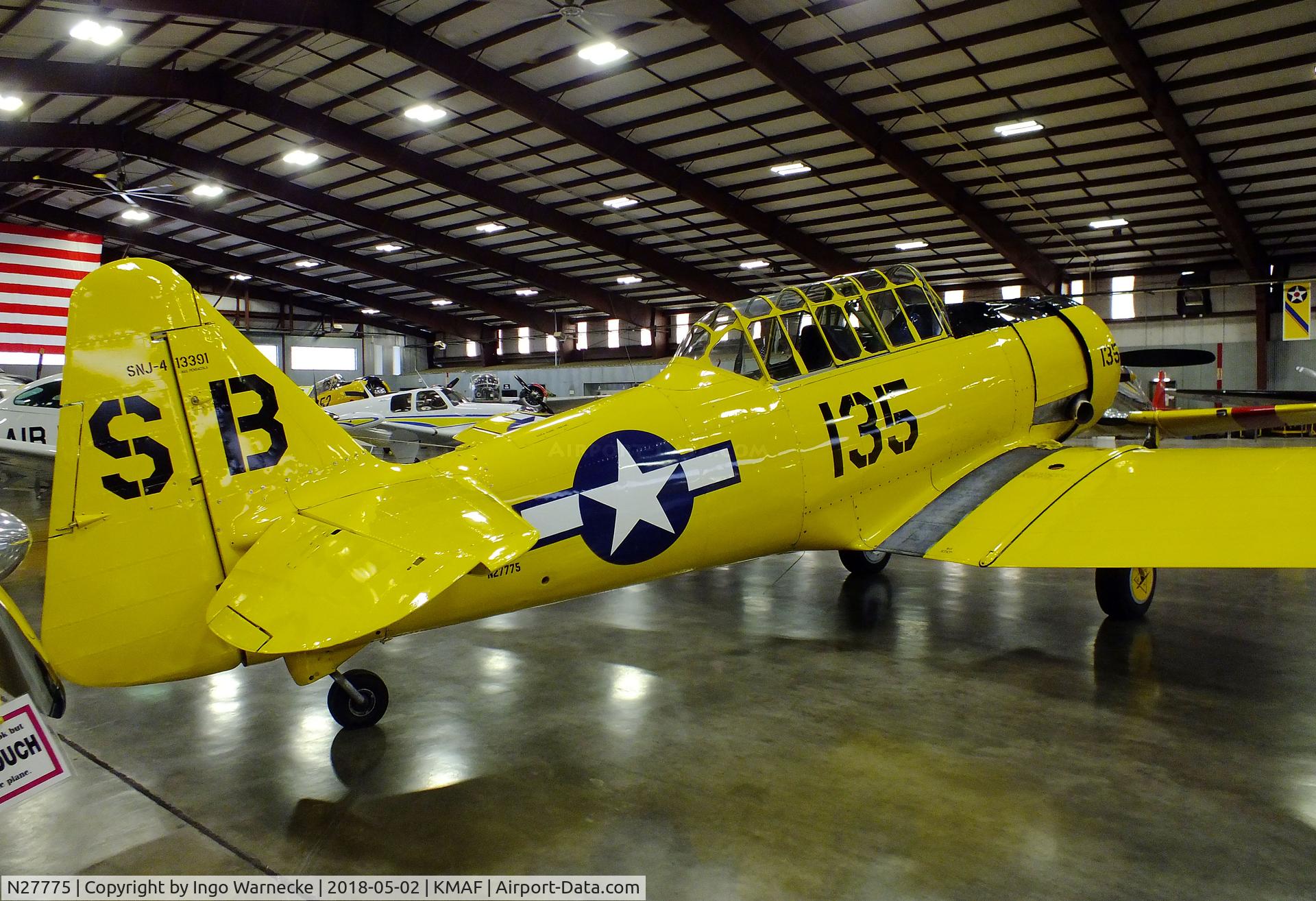 N27775, 1943 North American SNJ-4 Texan C/N 88-13391, North American SNJ-4 Texan at the Midland Army Air Field Museum, Midland TX