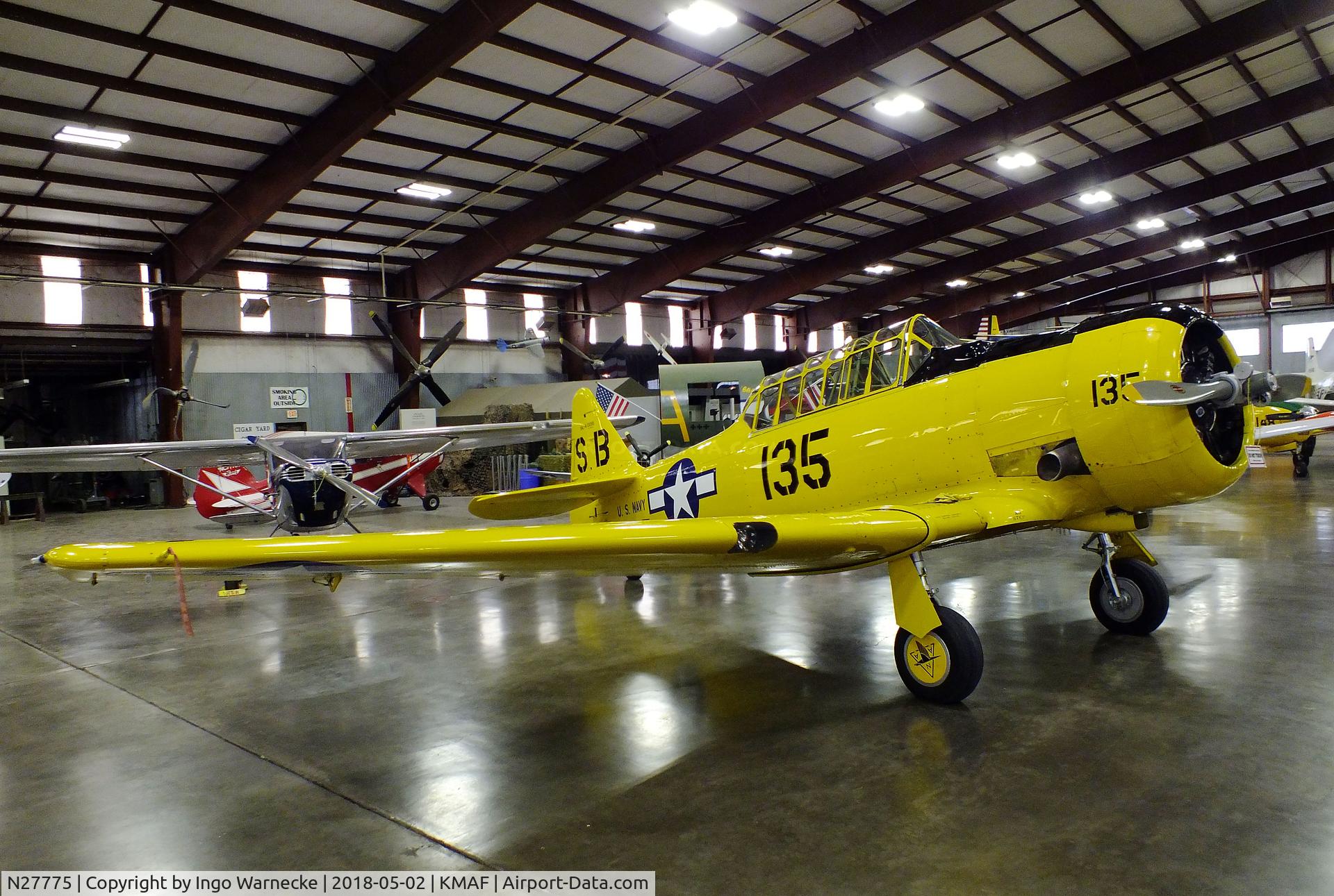 N27775, 1943 North American SNJ-4 Texan C/N 88-13391, North American SNJ-4 Texan at the Midland Army Air Field Museum, Midland TX