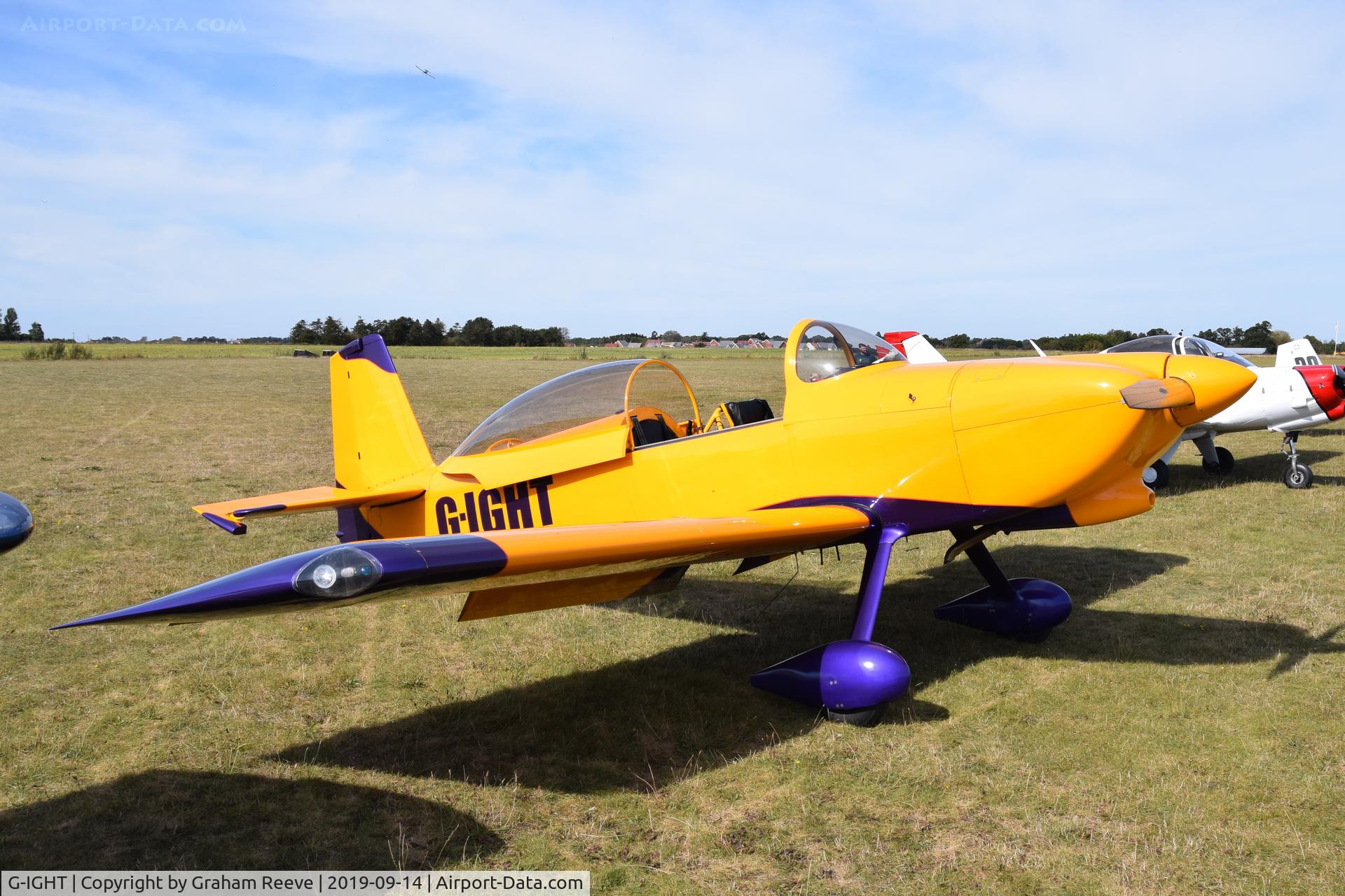 G-IGHT, 2010 Vans RV-8 C/N PFA 303-14520, Parked at, Bury St Edmunds, Rougham Airfield, UK.