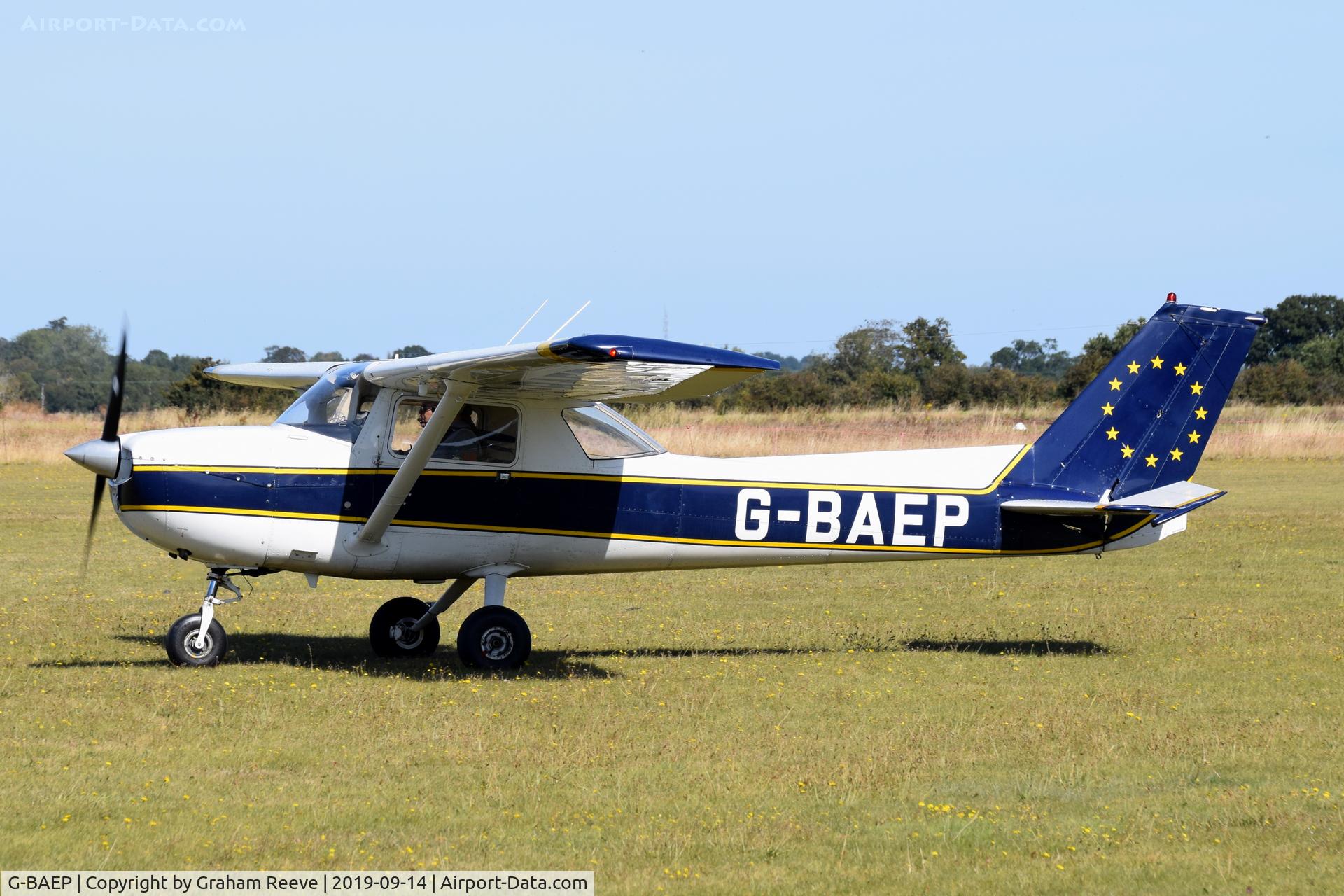 G-BAEP, 1972 Reims FRA150L Aerobat C/N 0170, Just landed at, Bury St Edmunds, Rougham Airfield, UK.
