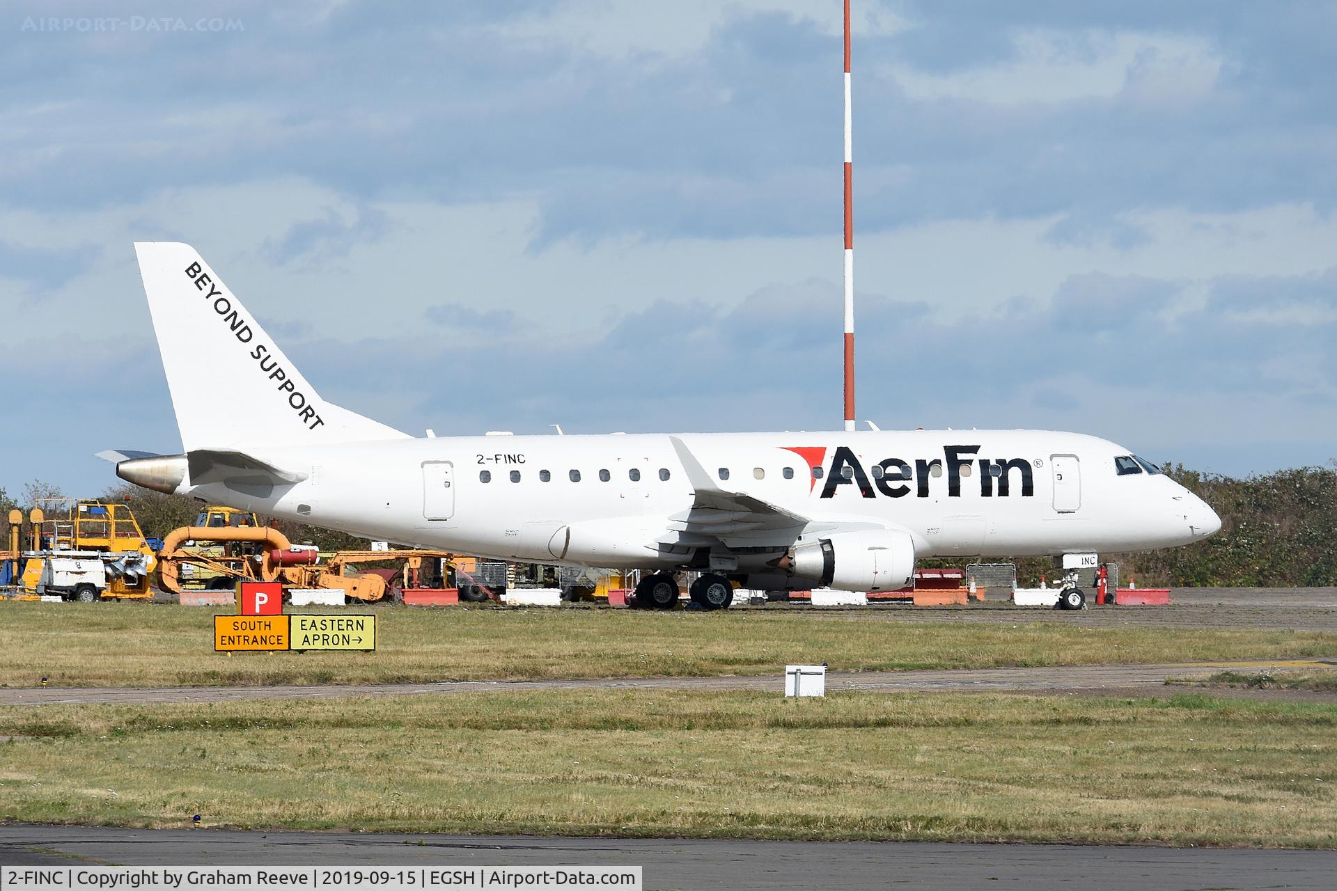 2-FINC, 2006 Embraer 170LR (ERJ-170-100LR) C/N 17000123, Parked at Norwich.
