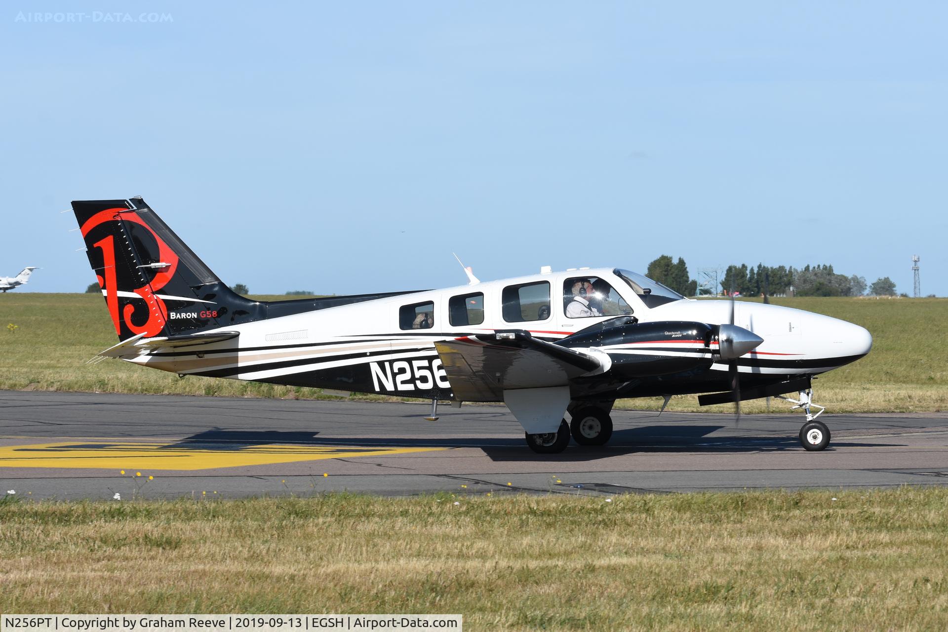 N256PT, Hawker Beechcraft Corp G58 Baron C/N TH-2350, Departing from Norwich.