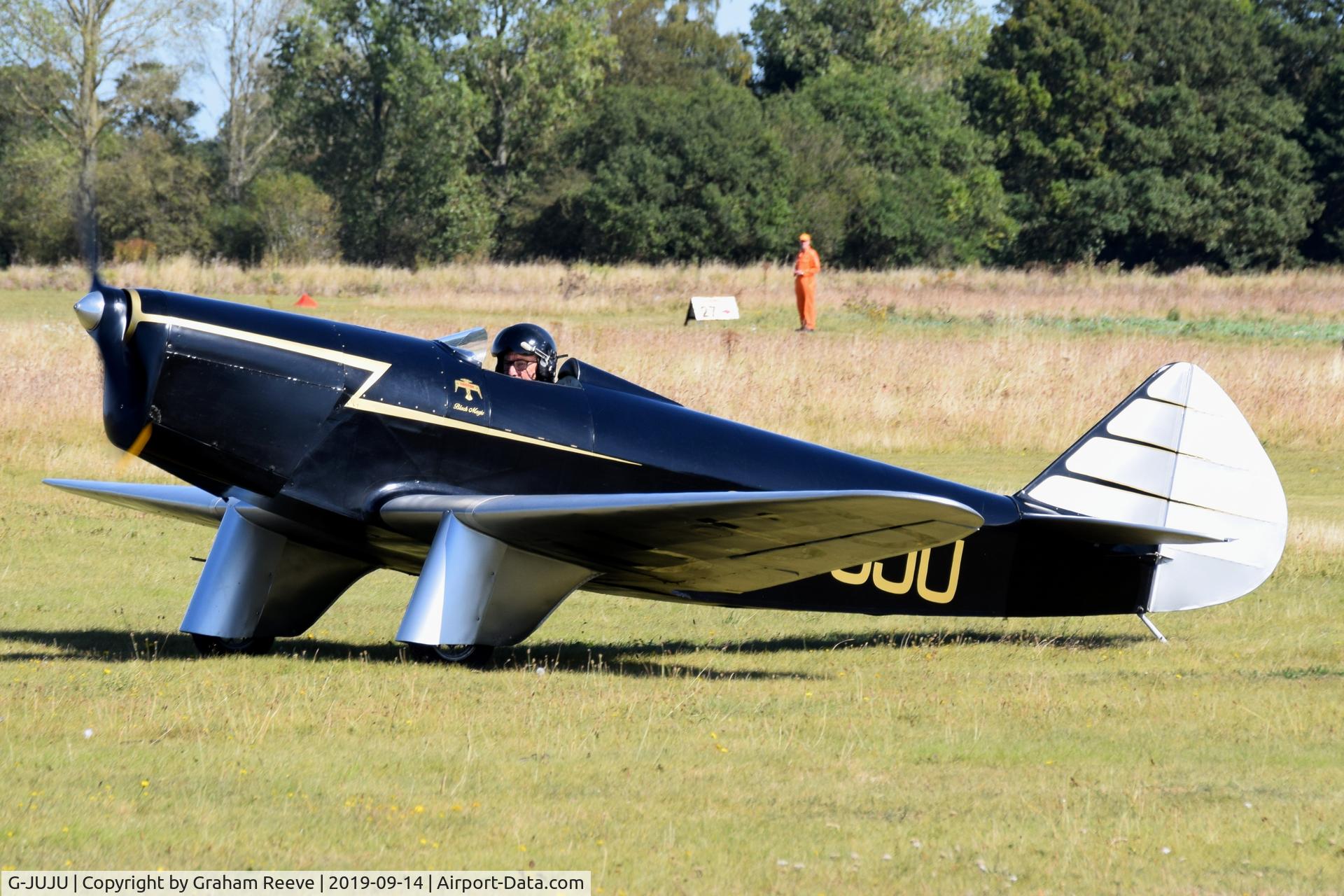 G-JUJU, 2014 Chilton DW1A C/N PFA 225-12726, Just landed at, Bury St Edmunds, Rougham Airfield, UK.